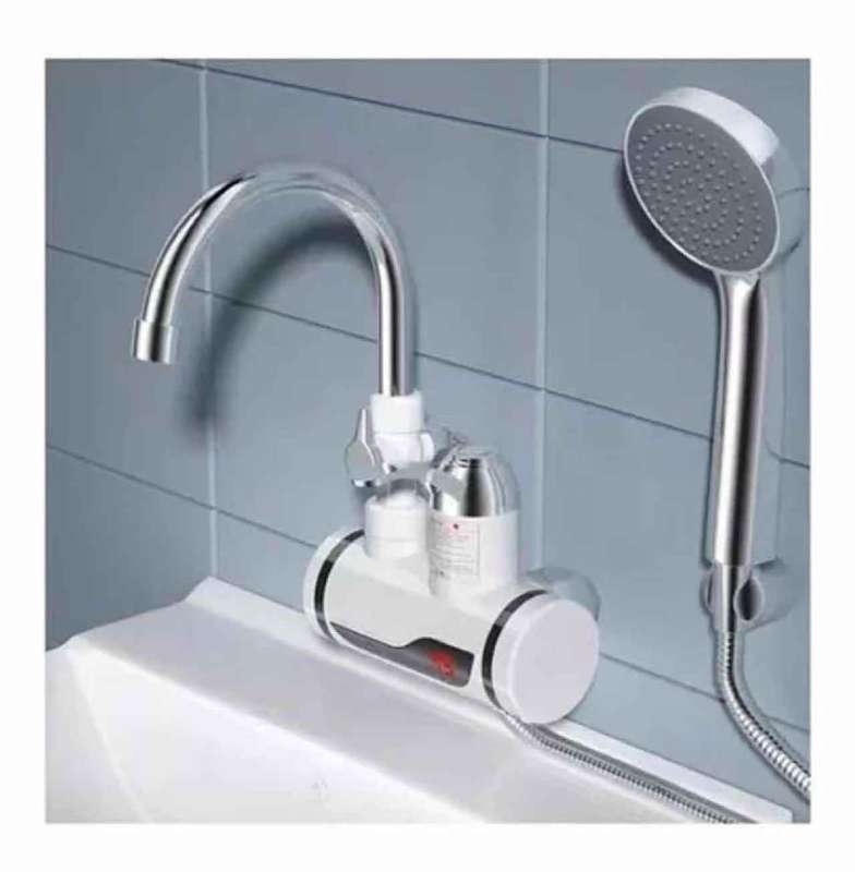 Electric Shower Water Instant,Water Faucet,Fast Heating Water Tap - Silver