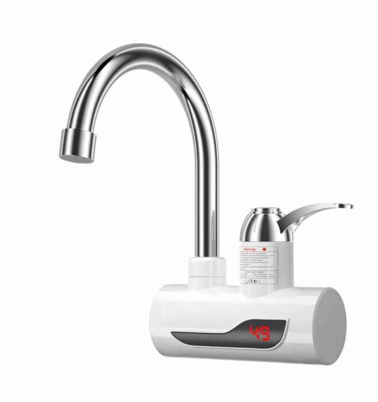 Electric Shower Water Instant,Water Faucet,Fast Heating Water Tap - Silver