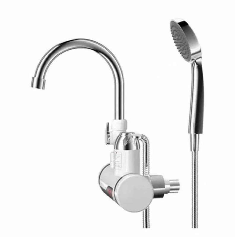 Electric Shower Water Instant,Water Faucet,Fast Heating Water Tap - Silver