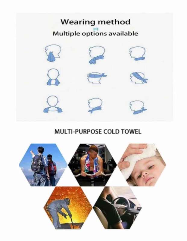 Cooling Fitness Ice Towel With Silicone Key Holder