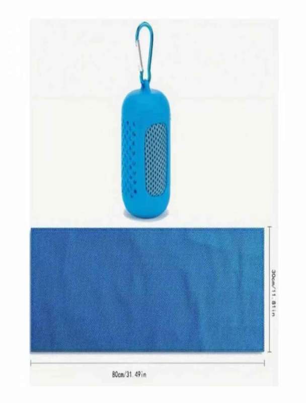 Cooling Fitness Ice Towel With Silicone Key Holder
