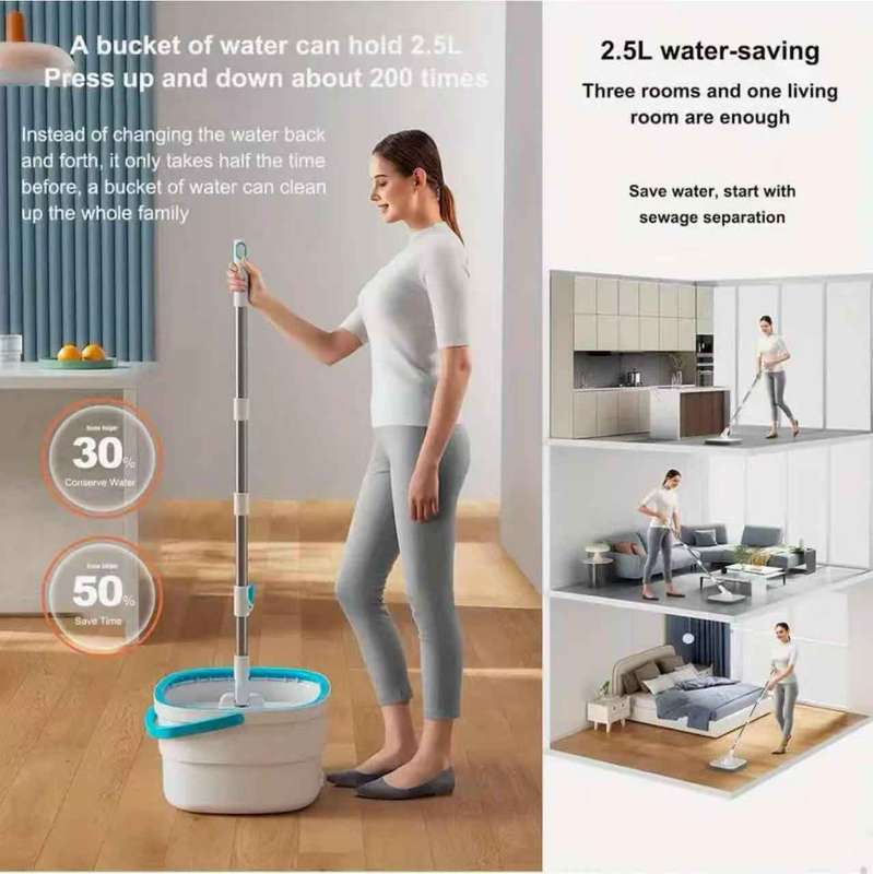 Microfiber Twist Mop and Bucket Set
