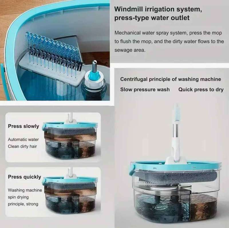 Microfiber Twist Mop and Bucket Set