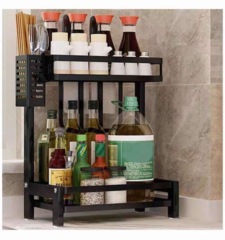 2 Level S/S Kitchen Counter Shelf Spice Rack