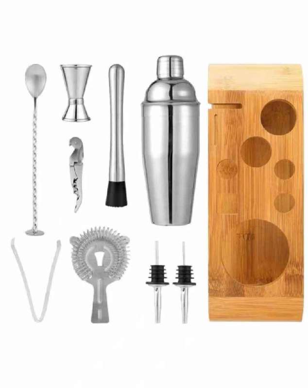 Stainless Steel Cocktail and Barware Tool Sets -10 Pieces