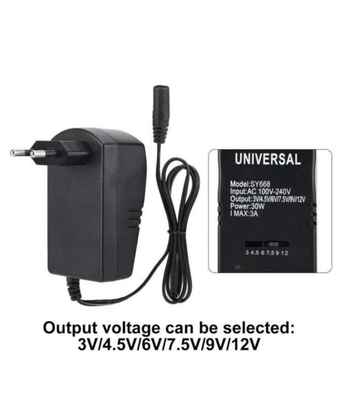 Universal Adjustable Voltage Charging Power Adapter 36W