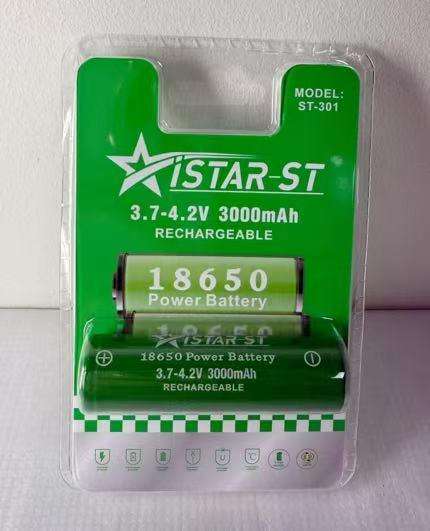 3.7-4.2V 3000MAH RECHARGEABLE BATTERY