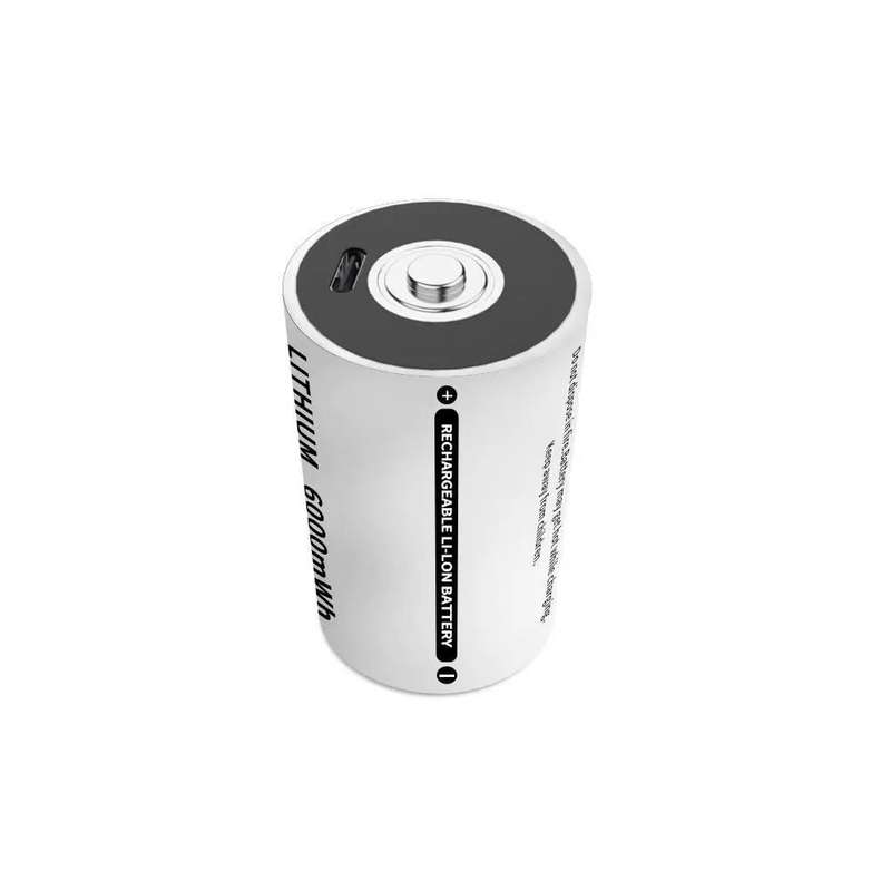 Rechargeable 1.5V D Size Battery 6000mwh