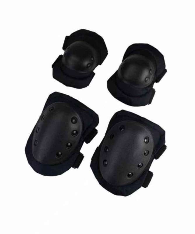 Tactical Knee and Elbow Pads Set - Black