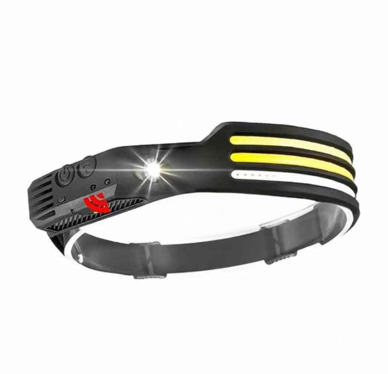 Outdoor Adventures Head-mounted Multi-functional COB Sensor Headlamp