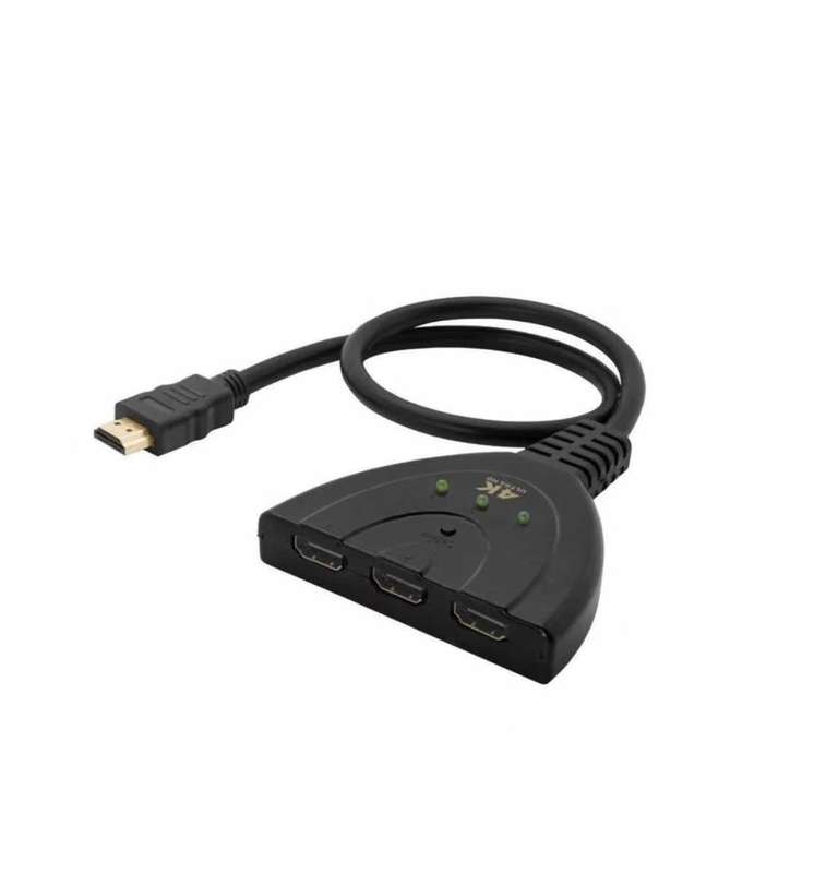 4K 60Hz 3-in-1 HDMI Switcher Box (Pigtail Cable) | Auto Switch