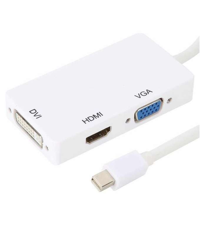 MiniDP to HDMI/DVI/VGA Adapter 3-in-1 No External Power