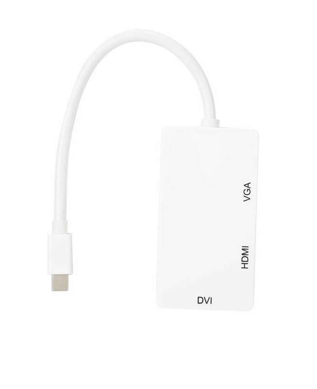 MiniDP to HDMI/DVI/VGA Adapter 3-in-1 No External Power