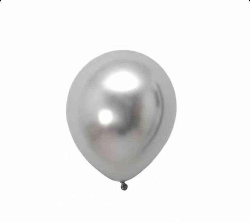 Balloons - Helium - Latex -Silver Colours - 10 Pieces - 1 Pack