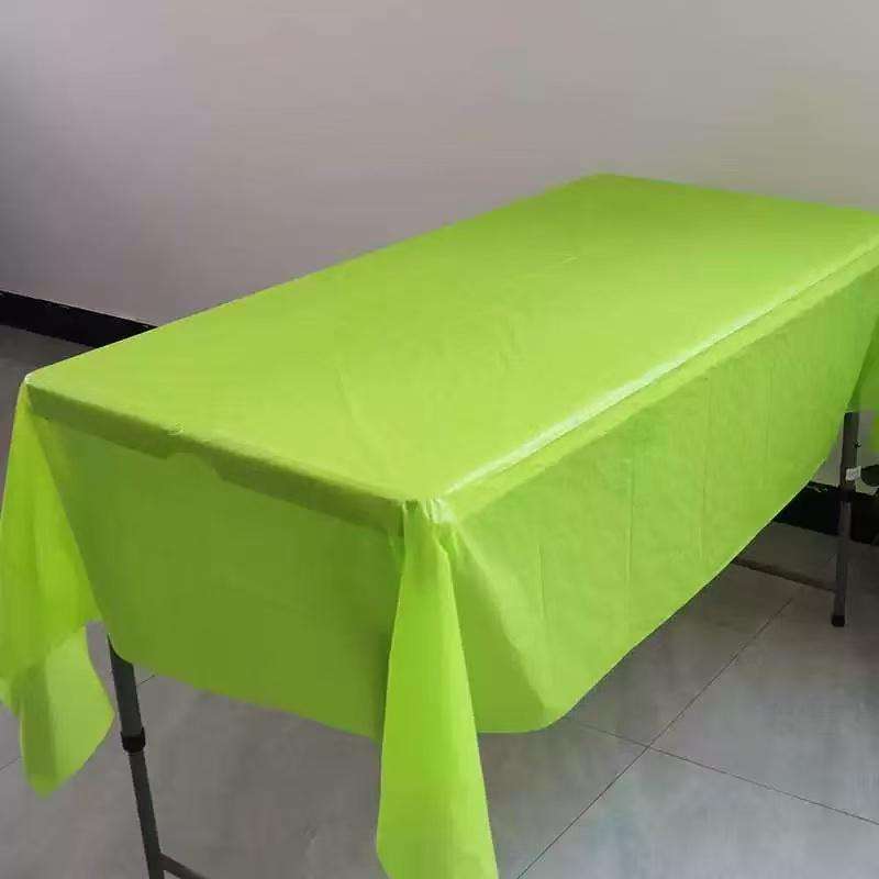 Disposable party tablecloth PE plastic cloth birthday desser size :137*183CM-Green
