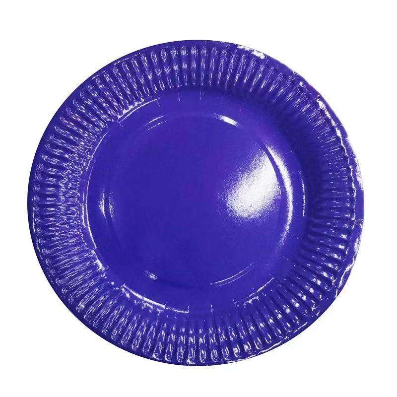 Party Plates - Paper - dark blue - 23cm - 10 Piece