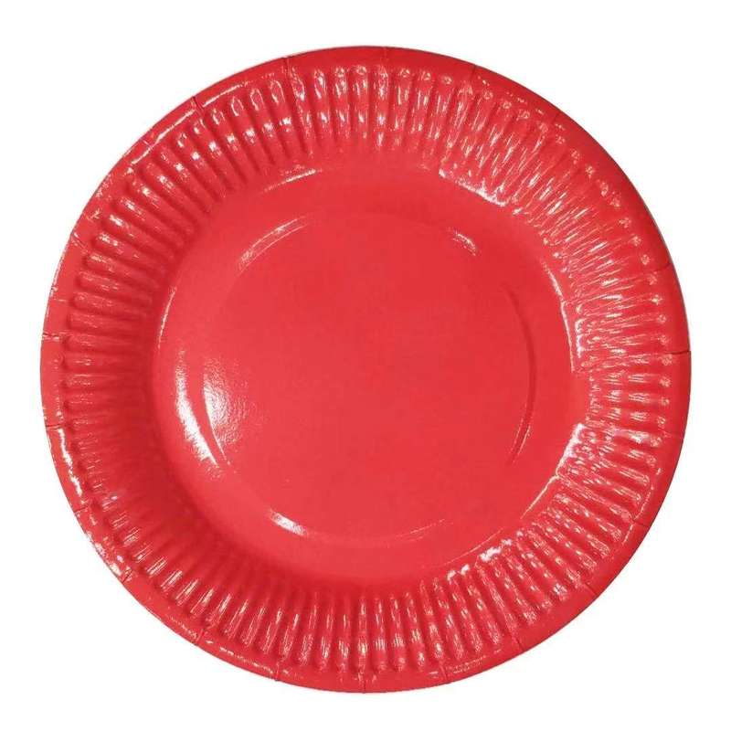 Party Plates - Paper - Red - 23cm - 10 Piece