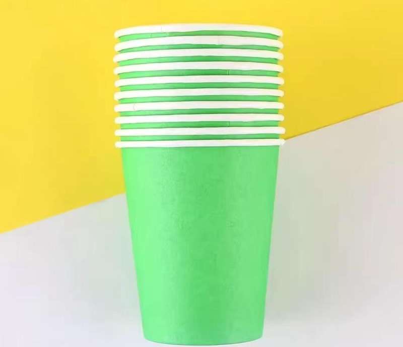 Party paper Cups - Green - 10 Piece Per Pack