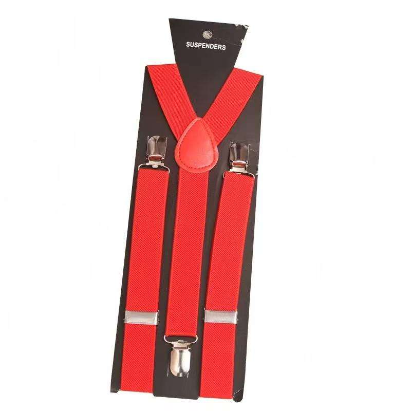 Unisex Suspenders Braces - Red