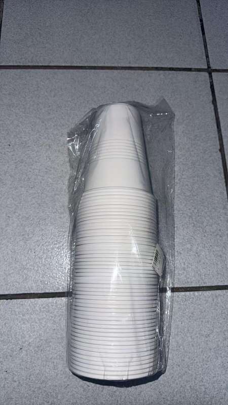 Party 50PCS 16oz/500ml Plastic Party Cups Disposable Plastic Cup S-White