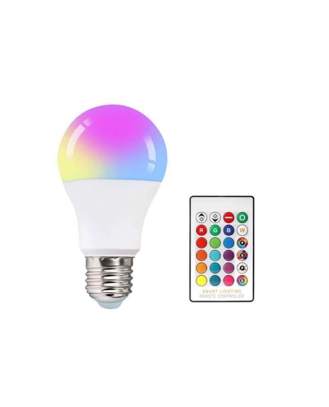 RGBW Remote Control E27 LED Colour Changing Light Bulb