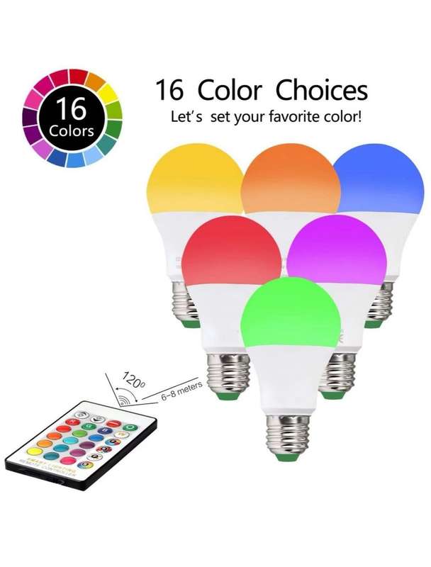 RGBW Remote Control E27 LED Colour Changing Light Bulb