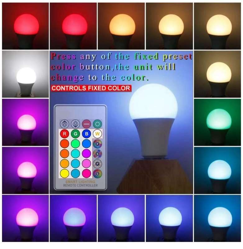 RGBW Remote Control B22 LED Colour Changing Light Bulb