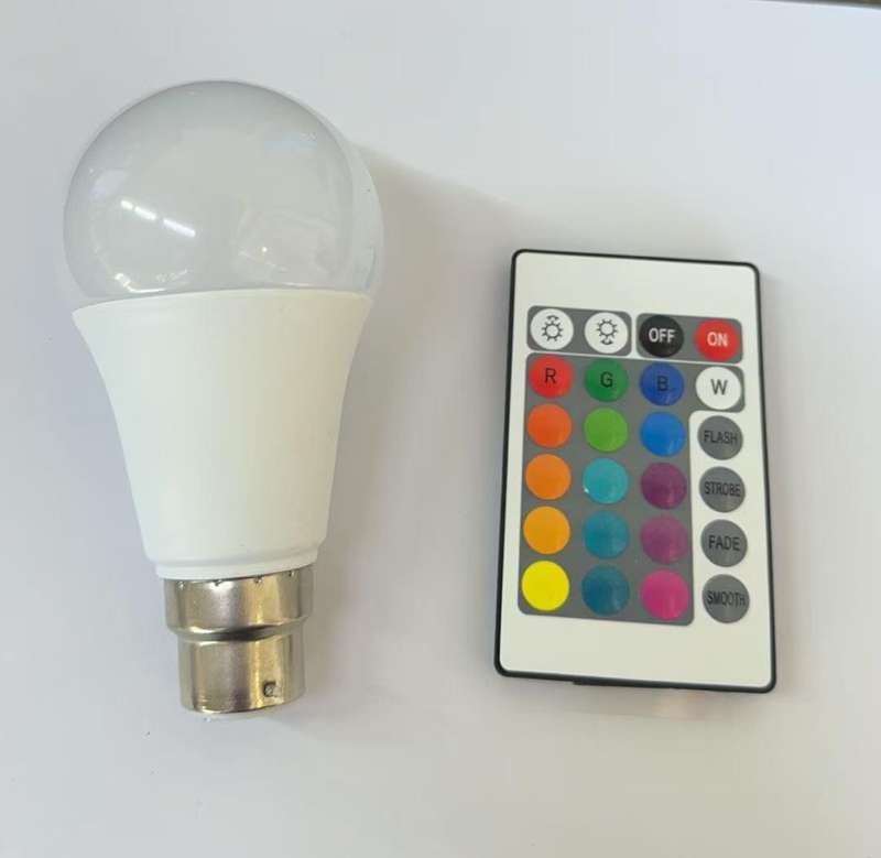 RGBW Remote Control B22 LED Colour Changing Light Bulb