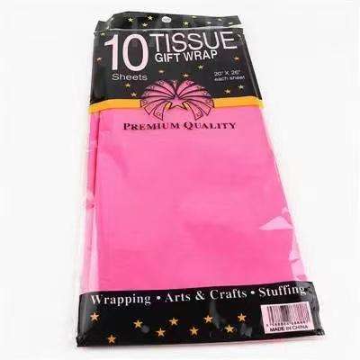 10 Pieces 50*66 Cm Tissue Paper DIY Handmade Craft Paper-Pink