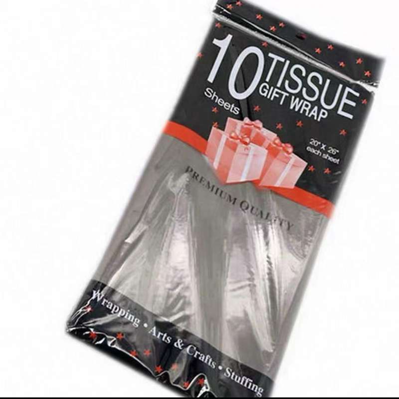 10 Pieces 50*66 Cm Tissue Paper DIY Handmade Craft Paper-Gray
