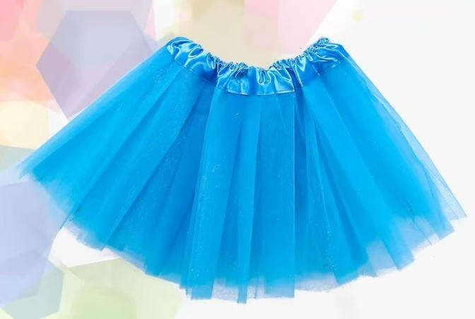 Women's Tutu Skirt  Classic Elastic Mini Tulle Ballet Skirt for Party 40CM-Blue