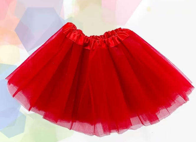 Women's Tutu Skirt  Classic Elastic Mini Tulle Ballet Skirt for Party 40CM-Red