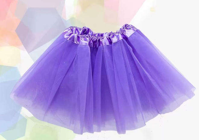 Women's Tutu Skirt  Classic Elastic Mini Tulle Ballet Skirt for Party 40CM-Purple