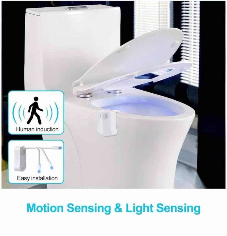 LooBrite Toilet Bowl Light Motion Activated Toilet Light Sensor LED Nightlight