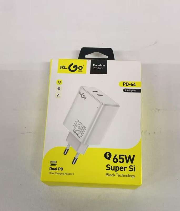 65w super fast charging adapter /2 tpye c port