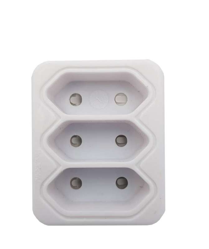 Plug Adaptor:  3 way 3 X 5A 2 pin / Euro Adaptor