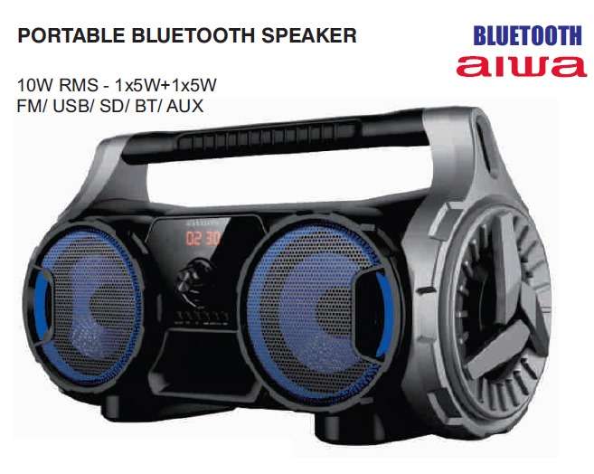 Aiwa Portable Bluetooth Speaker - FM / USB / SD / BT / AUX