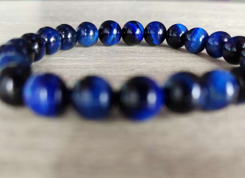 Marine Blue Tiger's Eye Bracelet - 8mm