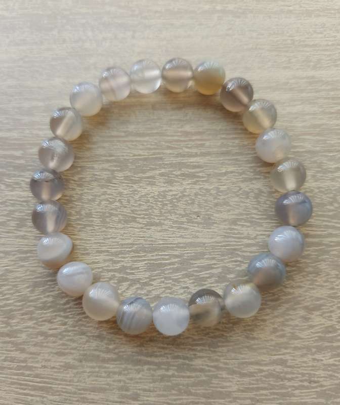 Natural Stiped Agate/Banded Agate - 8mm