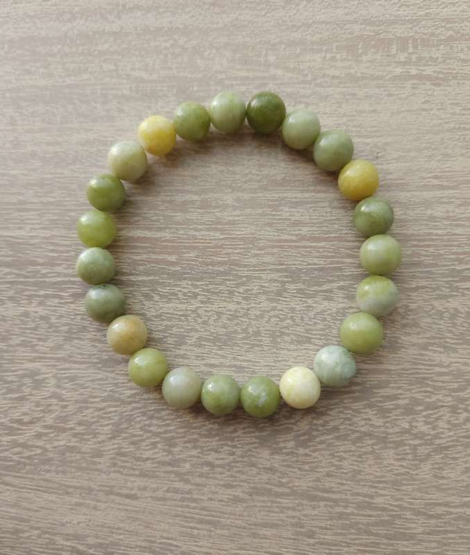 Green & Yellow Jasper Bracelet - 8mm