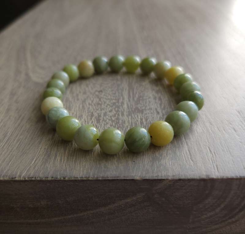 Green & Yellow Jasper Bracelet - 8mm