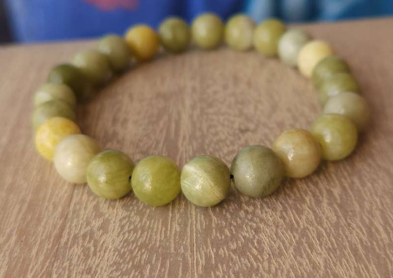 Green & Yellow Jasper Bracelet - 8mm