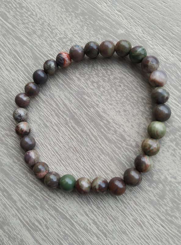 Ocean Agate/Jasper Bracelet - 6mm