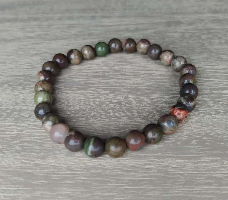 Ocean Agate/Jasper Bracelet - 6mm