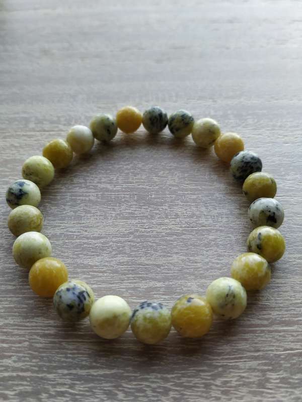 Yellow Turquoise Jasper Bracelet - 8mm