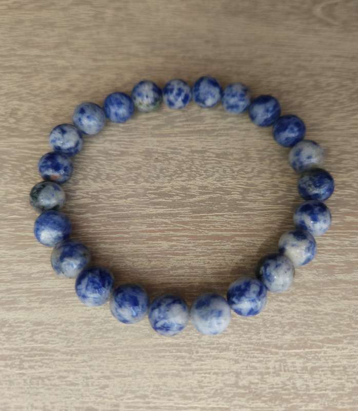 Blue Spot Jasper Gemstone Bracelet - 8mm