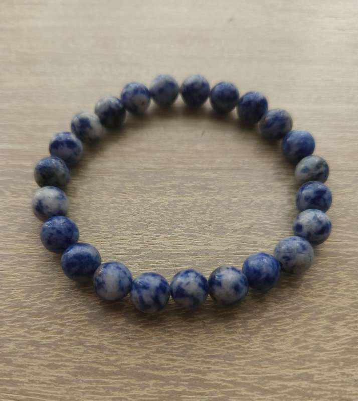 Blue Spot Jasper Gemstone Bracelet - 8mm