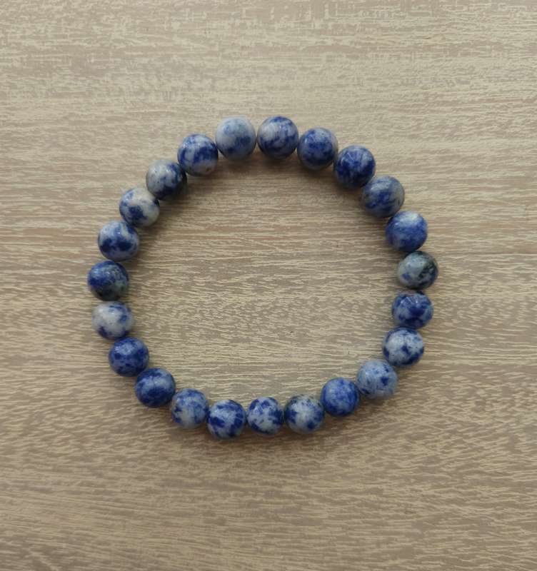 Blue Spot Jasper Gemstone Bracelet - 8mm