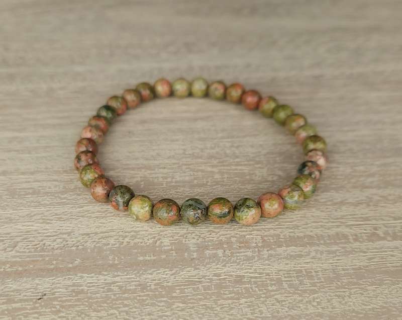 Unakite Bracelet - 6mm