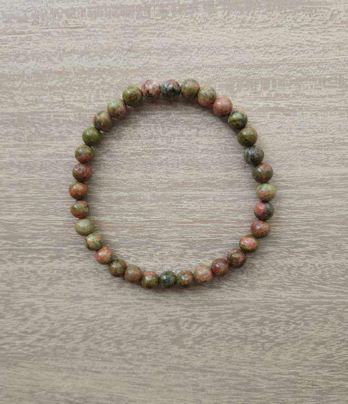 Unakite Bracelet - 6mm